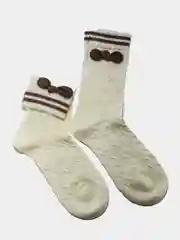 Носки женские из кашемира "Мишки", размер 36-41, разные виды