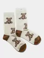 Носки женские из кашемира "Мишки", размер 36-41, разные виды