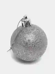 Серебряный елочные шары, елочные игрушки, набор новогодних шаров для елки в тубе, 4 см, 12 штук
