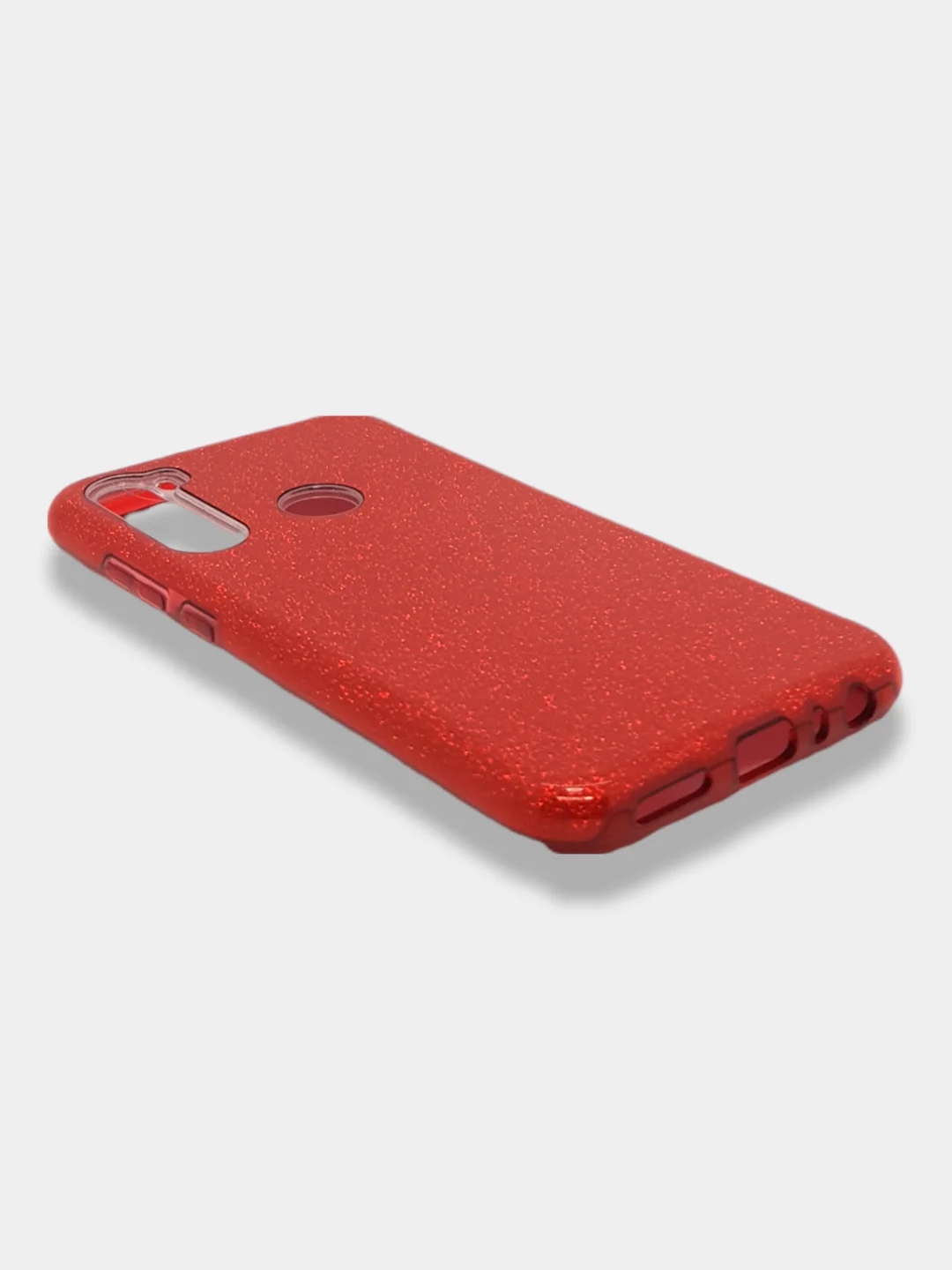 Красный чехол c блёстками для Xiaomi Redmi Note 8, Note 8 2021 накладка блестящая