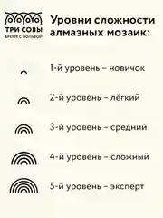 Алмазная мозаика Три совы "Ромашки", холст, 40х50 см
