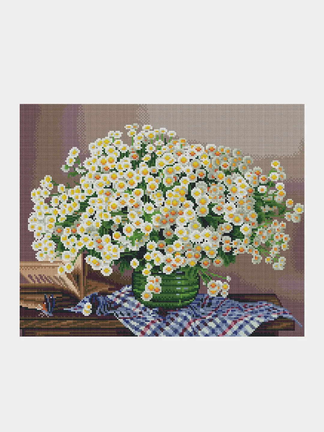 Алмазная мозаика Три совы "Ромашки", холст, 40х50 см