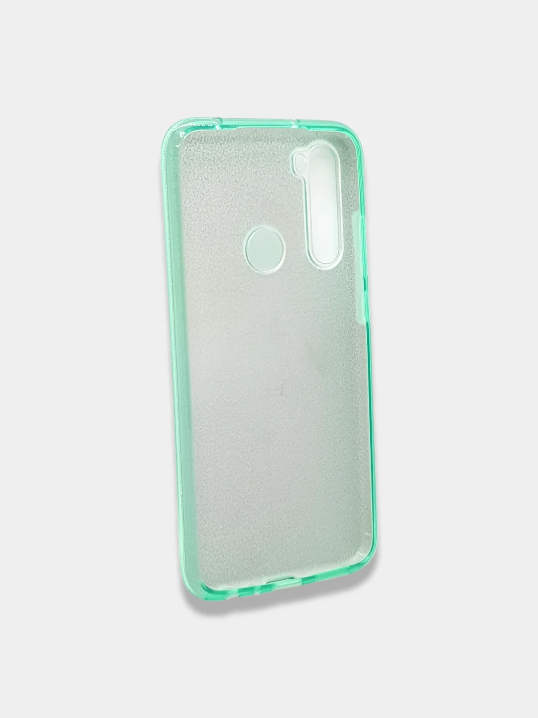 Бирюзовый чехол c блёстками для Xiaomi Redmi Note 8, Note 8 2021 накладка блестящая