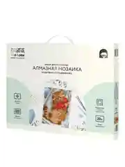 Алмазная мозаика Три совы "Милый котенок", холст на деревянном подрамнике, 40х50 см