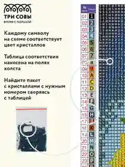 Алмазная мозаика Три совы "Озеро в Альпах", холст, 30х40 см