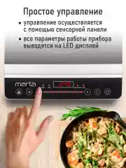 Черный электрическая индукционная безимпульсная плитка MARTA MT-HP4222B черный жемчуг