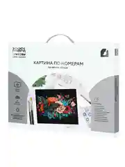 Картина по номерам на черном холсте Три совы "Бабочка на цветах", 40х50 см