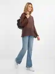 Шоколадный рюкзак женский, кожаный