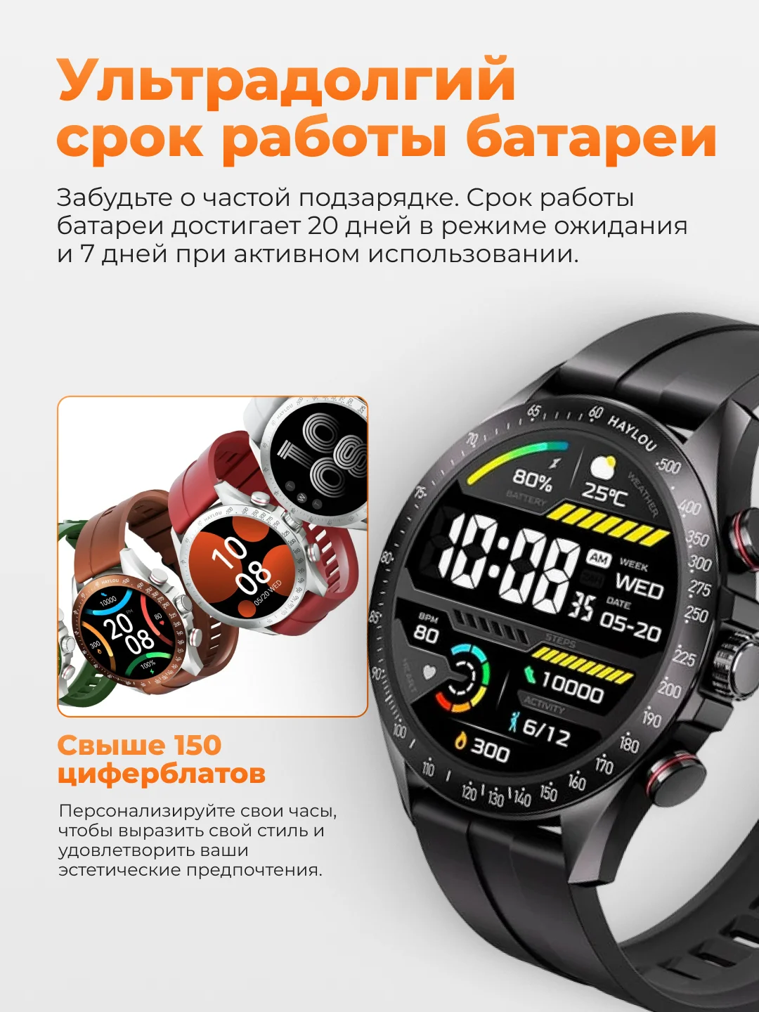 Синий умные часы Xiaomi Haylou Solar Pro LS18