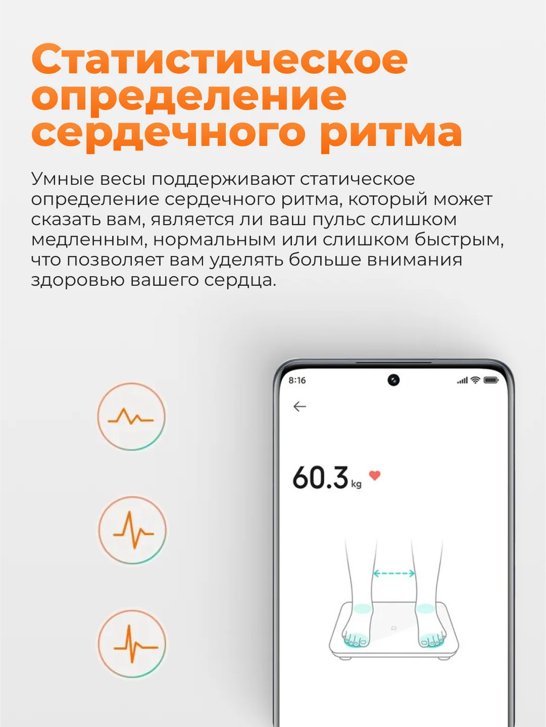 Белый умные весы Xiaomi Mijia Body Composition Scale S400, MJTZC01YM