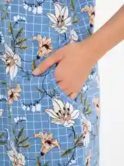 526 Туника (Голубой/белый/клетка)