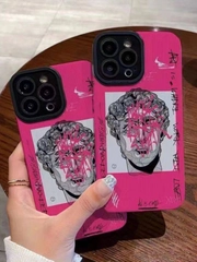 Чехол для айфон (iPhone) 11, 12, 13, 14, 15, 16 Pro Max, силиконовый ребристый с принтом