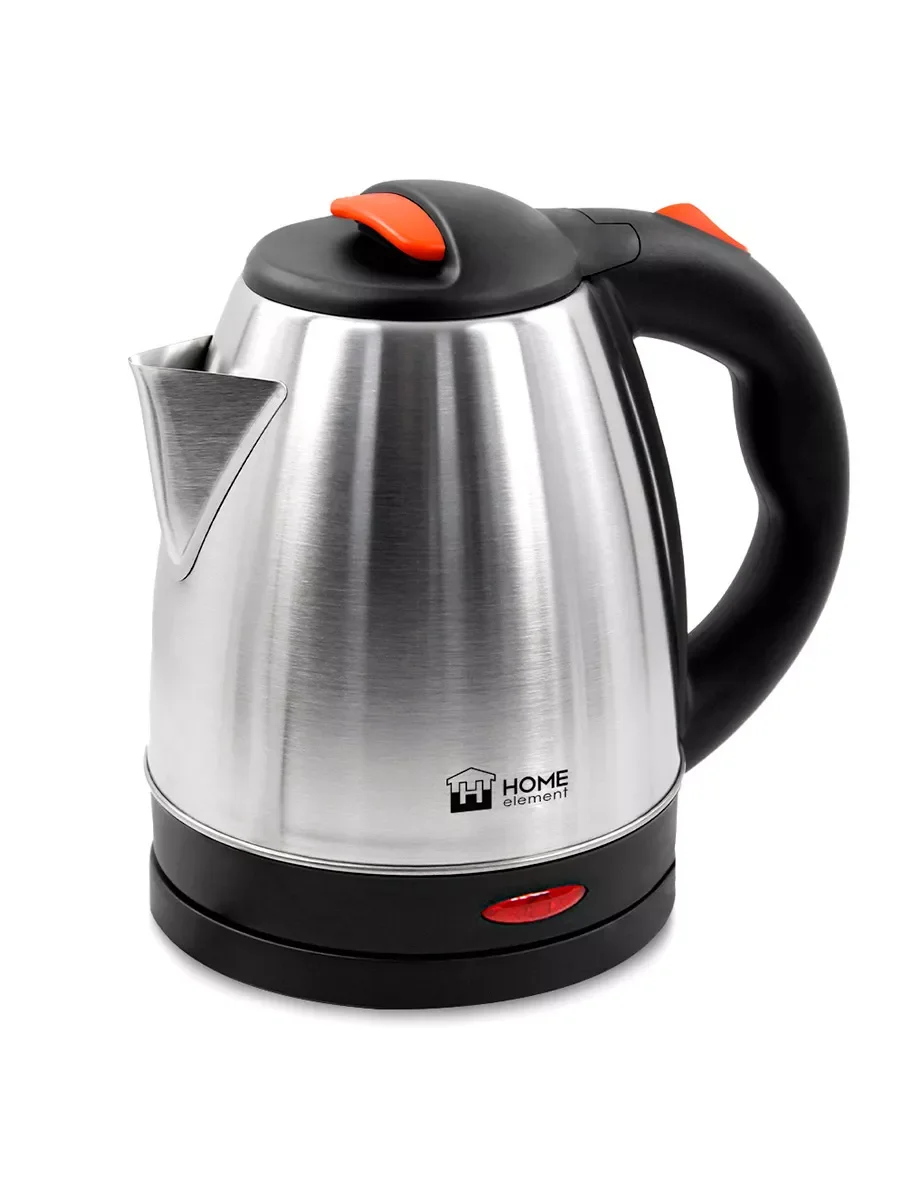 Черный чайник электрический HOME ELEMENT HE-KT192/ 1800W/ 1,7л/ металлический темный янтарь