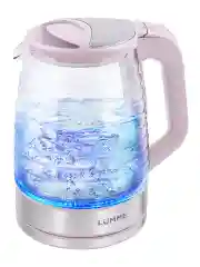Розовый чайник электрический LUMME LU-165 стеклянный с подсветкой 1800W/ 2,2л/ розовый