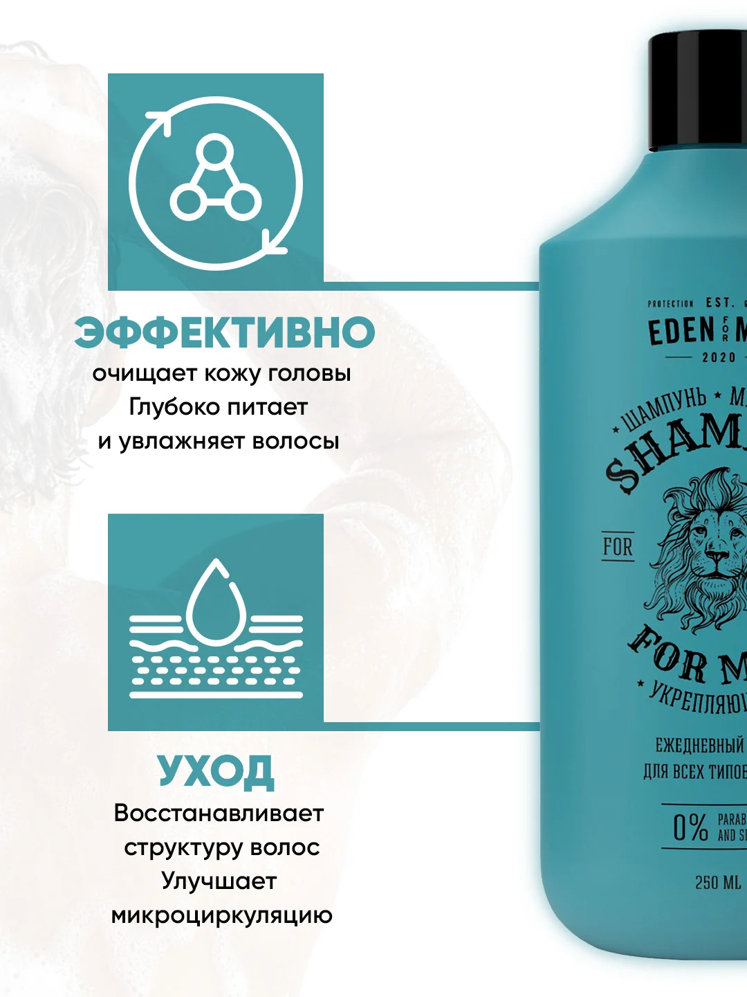 EDEN Подарочный набор Шампунь For men+Гель для душа For men+Гель для бритья For men