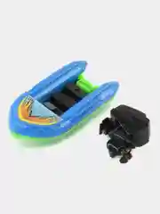 Синий заводная лодка