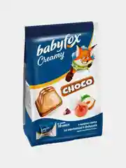 Конфеты вафельные BABYFOX Creamy Choco, молочно-ореховая начинка в молочном шоколаде, 100г