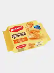 Рулетики вафельные Яшкино, со вкусом сгущенного молока, 160 г