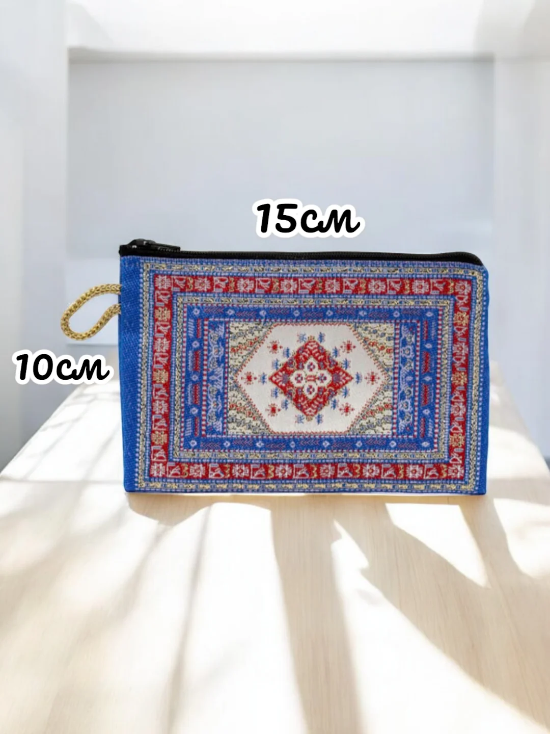 Светло-синий кошелек женский, монетница, текстильная