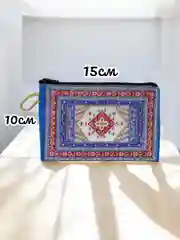 Светло-синий кошелек женский, монетница, текстильная