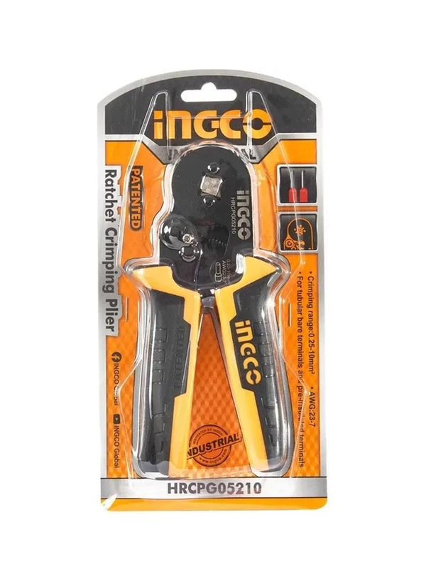 Трещоточные клещи для обжима INGCO Industrial HRCPG05210, 160 мм