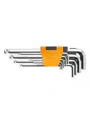 Набор шестигранников с шаром HEX Long INGCO HHK12091, 9 ключей