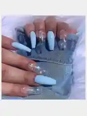 Накладные ногти с дизайном форма Балерина