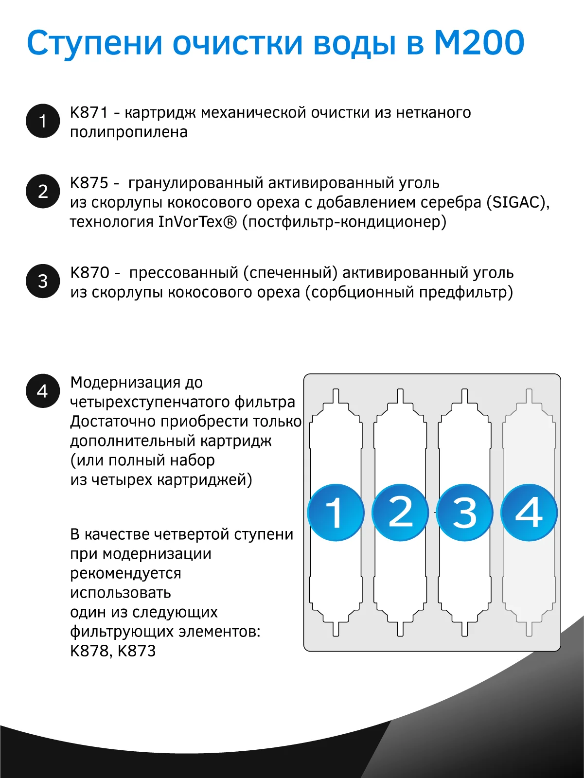 Фильтр для воды под мойку Expert Prio M200, 3 ступени