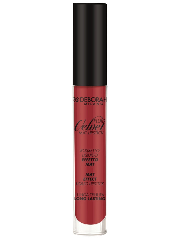 DEBORAH Помада для губ матовая жидкая FLUID VELVET MAT LIPSTICK тон 07 огнено-красный
