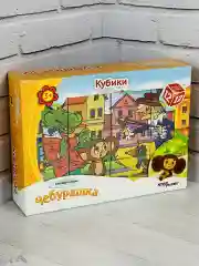 Кубики Чебурашка и крокодил Гена 12 штук Головоломка Игра