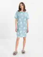 Голубой домашняя женская туника, сорочка