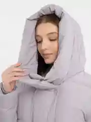 Серебряный пальто осень-зима