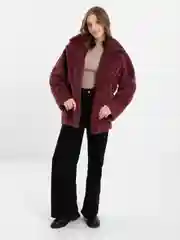 Багровый пальто женское, шуба Тедди