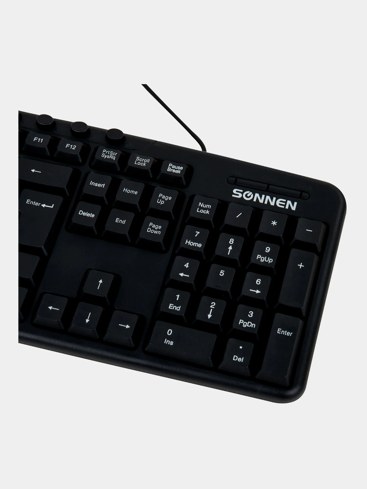 Клавиатура проводная SONNEN KB-8137, USB, 104 клавиши+9 доп,мультимедийная,черная, 512652