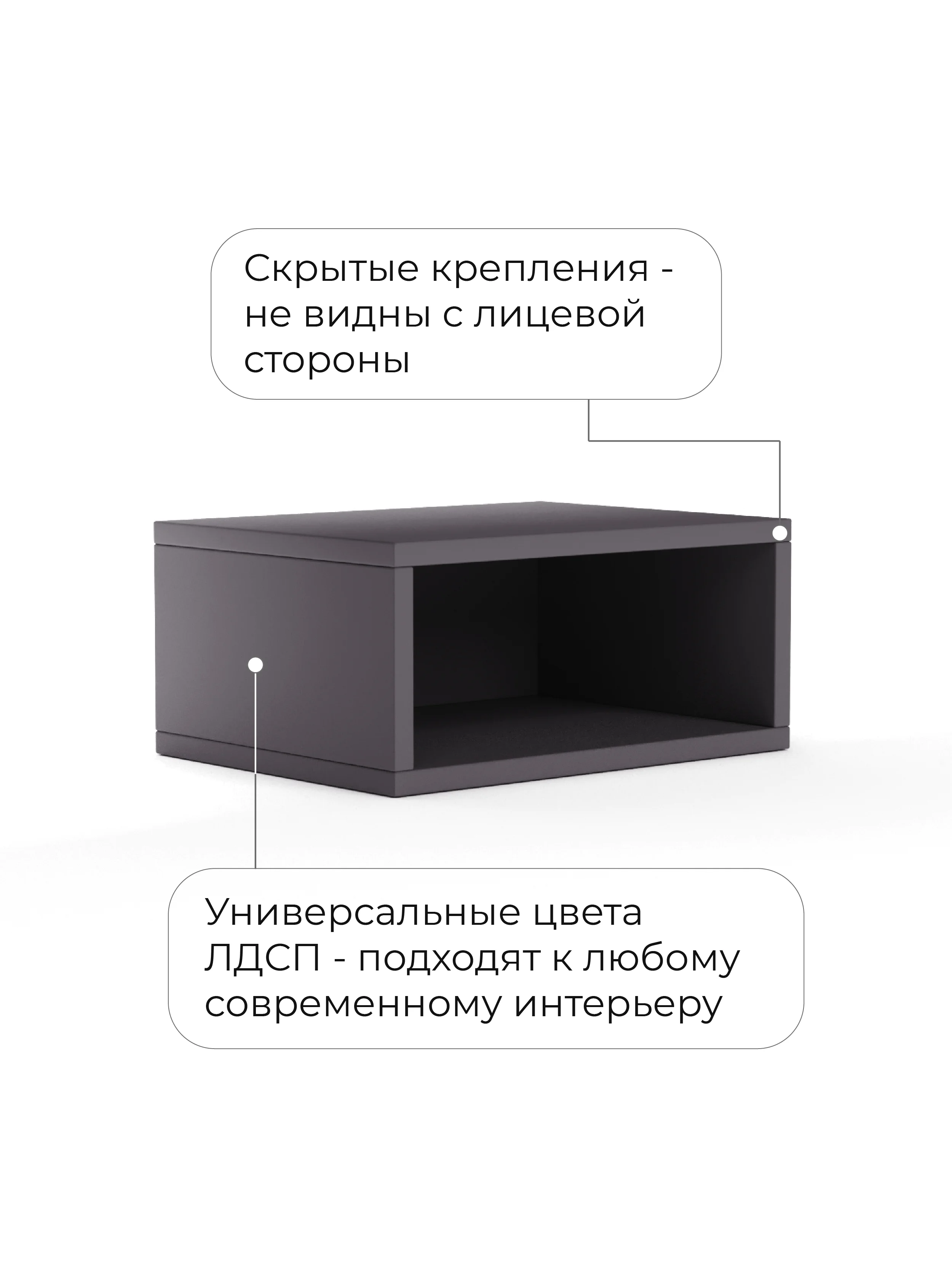 Угольный прикроватная тумба навесная ОДОС
