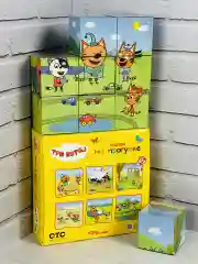 Кубики Три кота Карамелька Коржик Компот 9 штук Игра