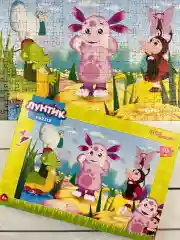 Пазл картонный Лунтик 260 Мозаика Игра Мила Кузя Мультгерои