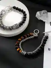 Браслет мужской из натурального камня, на руку, ручная сборка