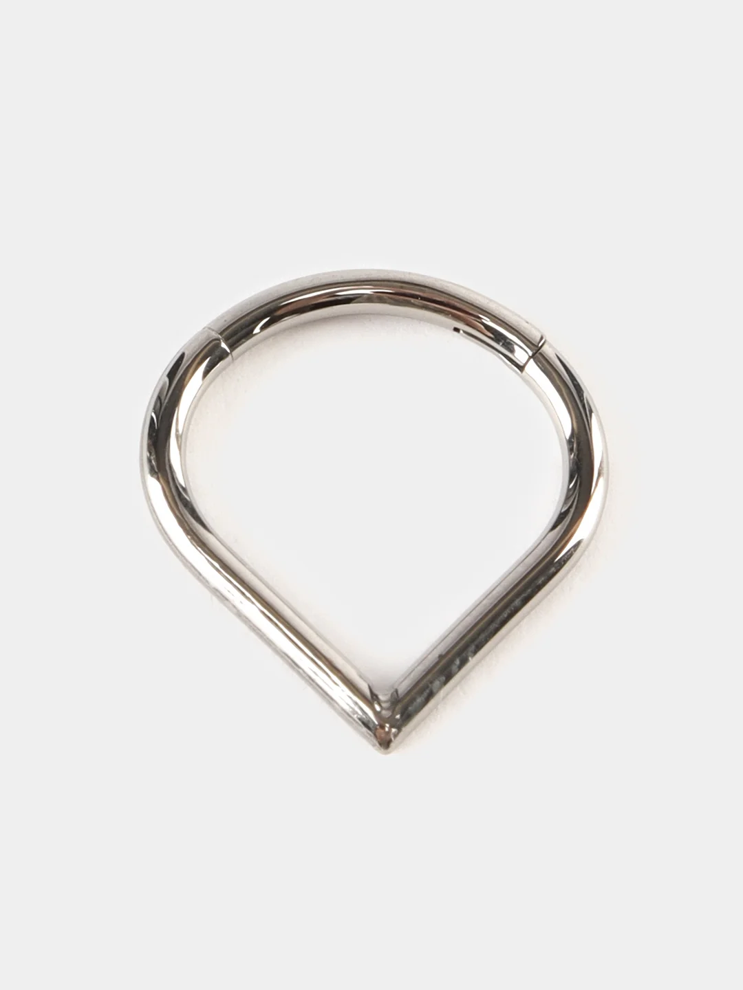 Хром кольцо-кликер для пирсинга, из титана, со стразами, серия "TITANIUM", для носа, уха