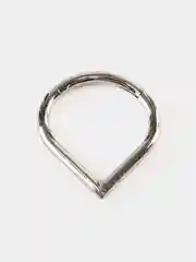 Хром кольцо-кликер для пирсинга, из титана, со стразами, серия "TITANIUM", для носа, уха
