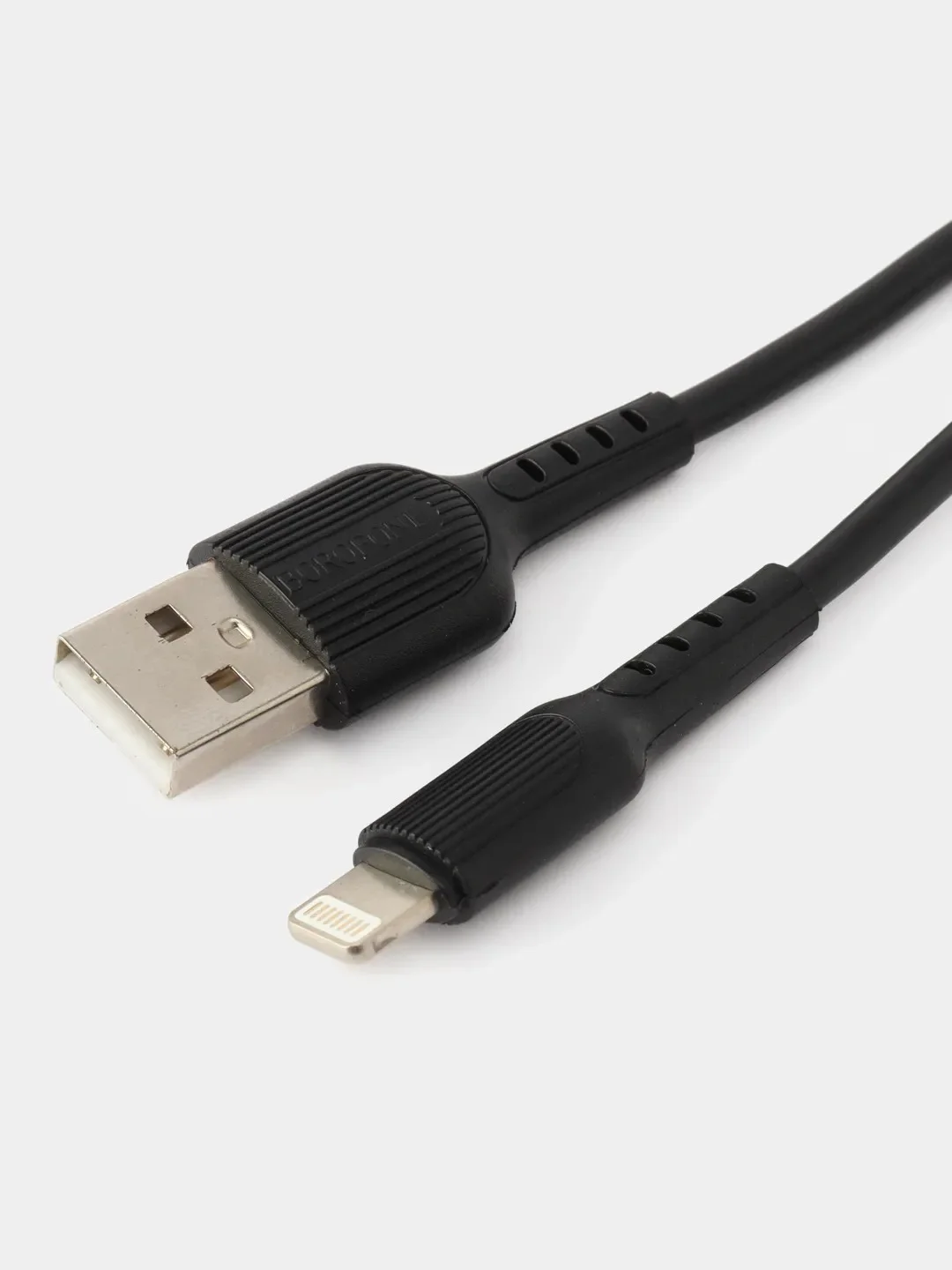 USB кабель BOROFONE BX16 USB, 2.4А, 1 м черный, зарядка, передача данных, прочный, для Айфон