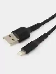 USB кабель BOROFONE BX16 USB, 2.4А, 1 м черный, зарядка, передача данных, прочный, для Айфон