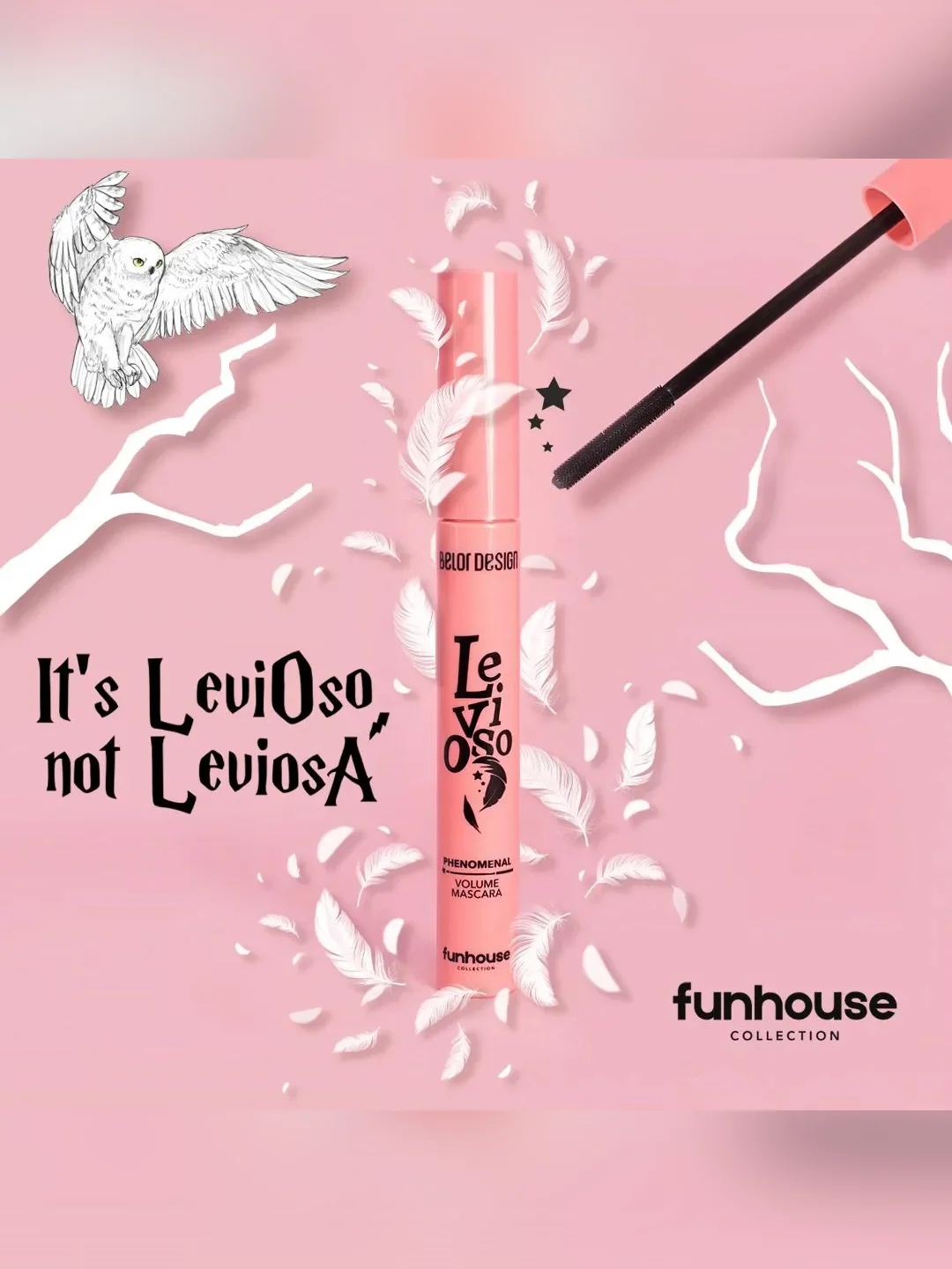 Тушь для ресниц Belor Design Funhouse Levioso, феноменальный объем, 6,9 г