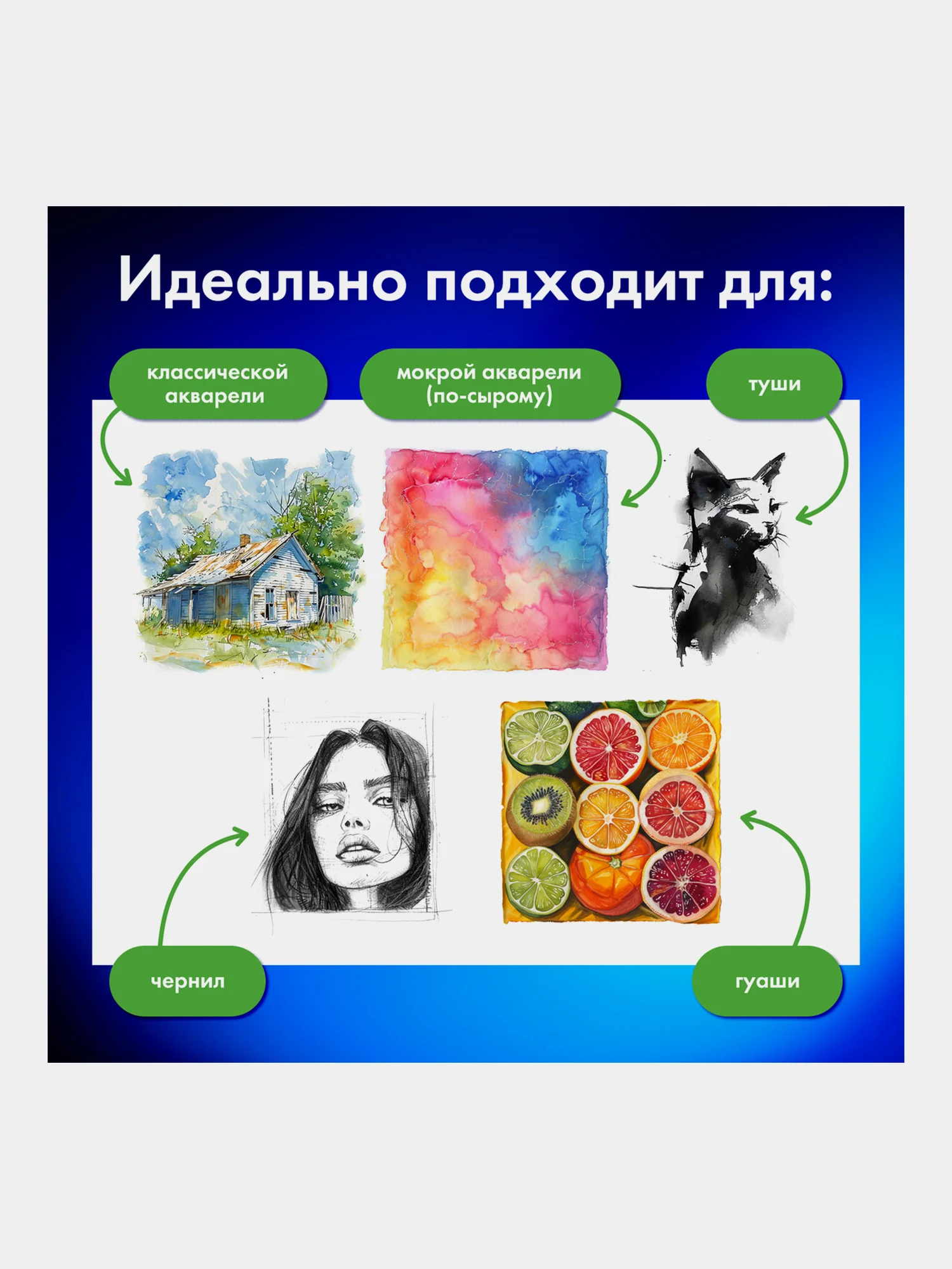 Бумага для акварели А3, 30л., 270 г/м2, BRAUBERG ART CLASSIC, Мандарины, 114402