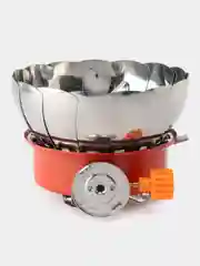 Плитка газовая туристическая с ветрозащитой/ Портативная газовая плитка походная