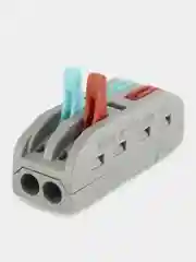 Соединительная проходная клемма, быстрозажимная рычажковая типа wago 2-2p-g2