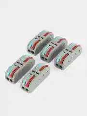 Соединительная проходная клемма, быстрозажимная рычажковая типа wago 2-2p-g2