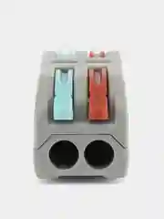 Соединительная проходная клемма, быстрозажимная рычажковая типа wago 2-2p-g2