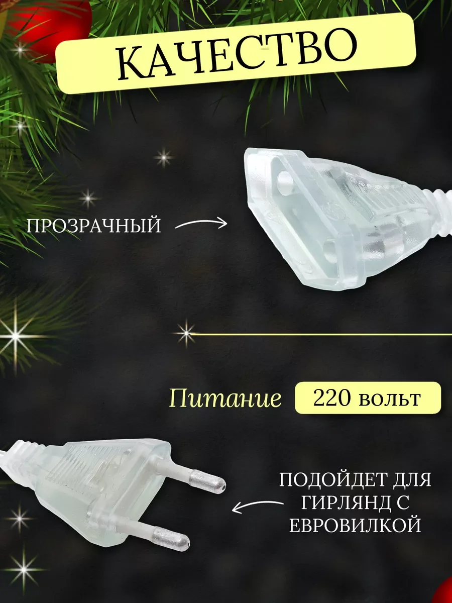Угольный гирлянда-штора на окно новогодняя