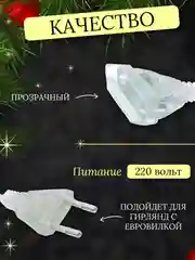 Угольный гирлянда-штора на окно новогодняя